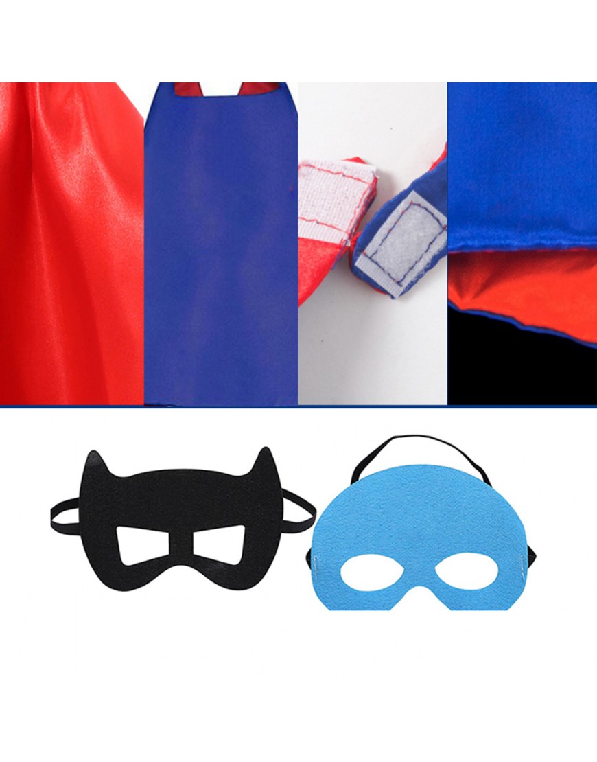 KARAZZO Superhero Capes for Kids 5PCS with Wristbands Halloween Costume Cosplay Festival Party Supplies Favors Dress Up Cloth Gifts for 3-12 Year Old Boys